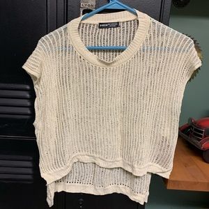 Shein knit cropped bathing suit cover